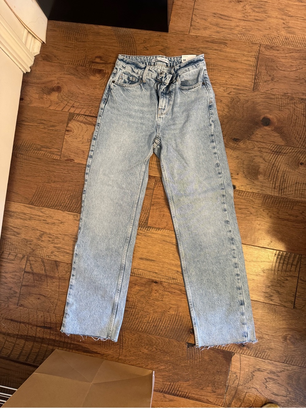 Zara Pale Blue Straight Leg Jeans